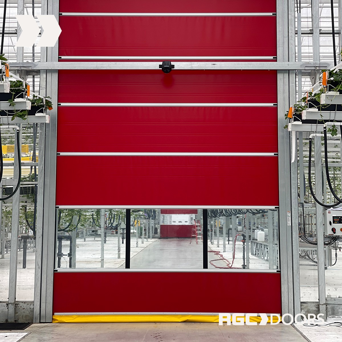 Commercial garage overhead door.